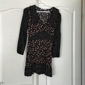 Floral dress with collar